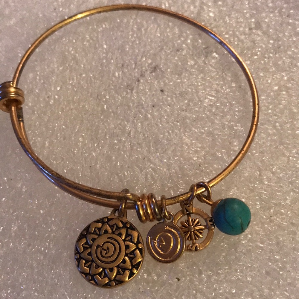 Rose gold filled charms bracelet